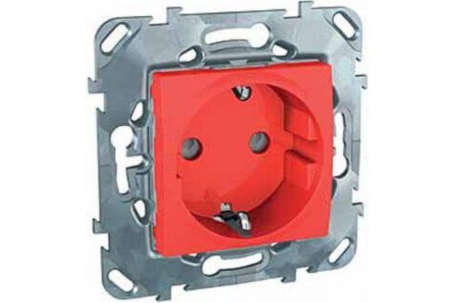Розетка Schneider Electric Unica с/з со шторками 16A 250V MGU5.037.03ZD