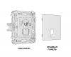 Комплект механизма компьютерной розетки RJ-45(8P8C) CAT6 со шторкой Ambrella Volt Alfa MA372010