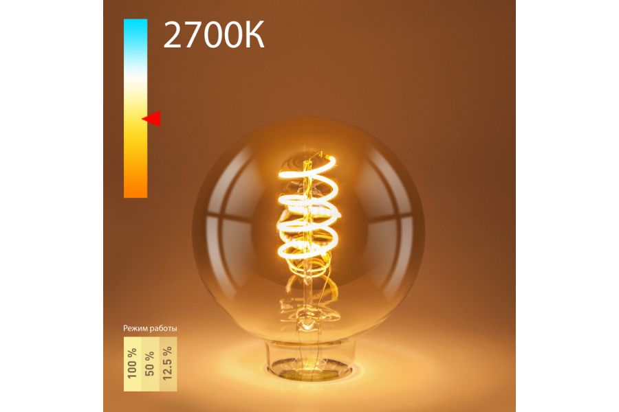 Филаментная светодиодная лампа Elektrostandard Dimmable E27 5W 2700K 4690389169144