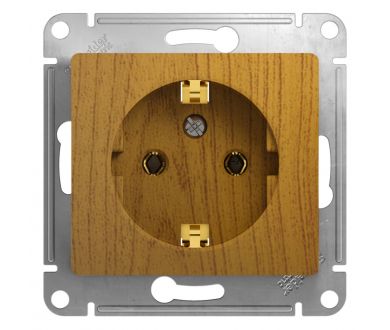Розетка с/з Systeme Electric Glossa Дерево Дуб GSL000543
