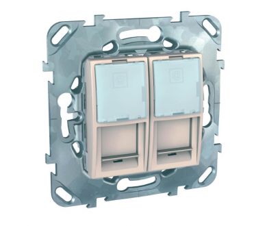 Розетка компьютерная 2хRJ45 Schneider Electric Unica MGU5.2424.25ZD