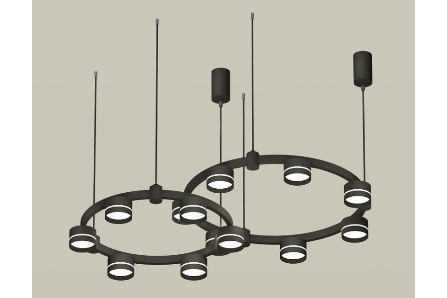 Комплект подвесного светильника Ambrella Light Techno Ring XR92091005 (A9209x2, C9238, C9232, N8462)