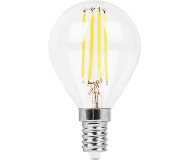 Лампа светодиодная филаментная Feron E14 11W 4000K Шар Прозрачная LB-511 38014
