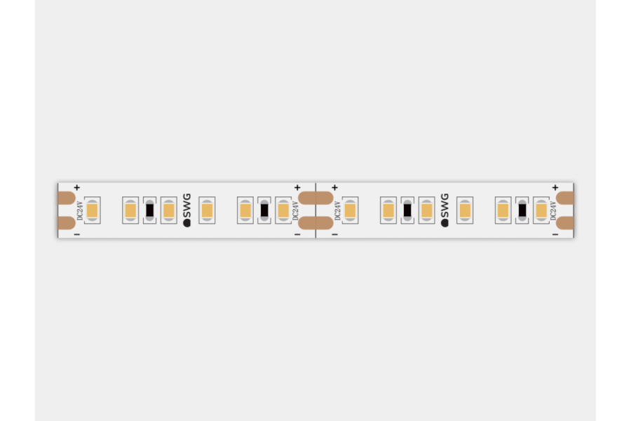 Светодиодная лента влагозащищенная SWG 9,6 Вт/м SMD2835 Закрытая (IP66) Теплый, 24В, 3М, SWG2120-24-9.6-WW-66-M 00-00036643