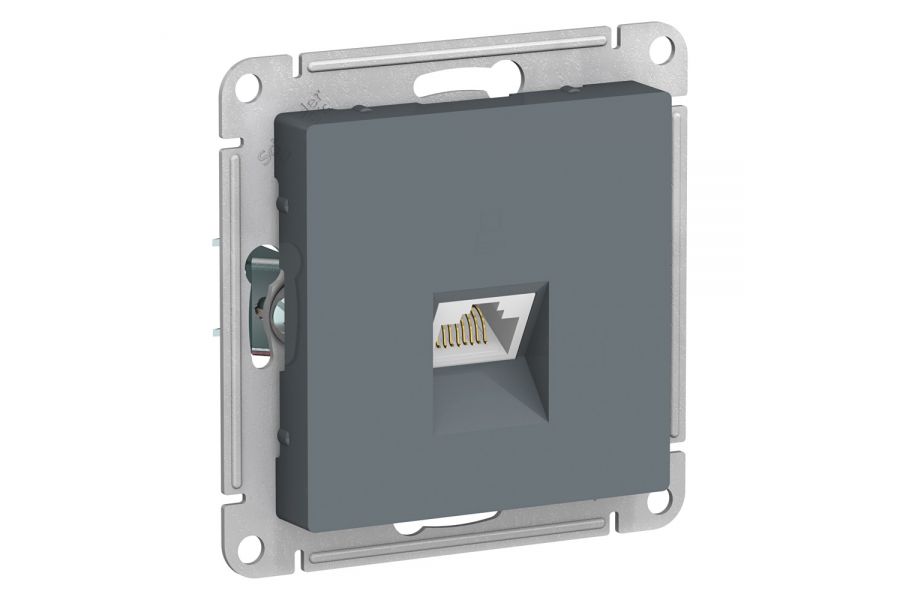 Розетка компьютерная RJ45 кат. 6A Systeme Electric AtlasDesign Грифель ATN000786