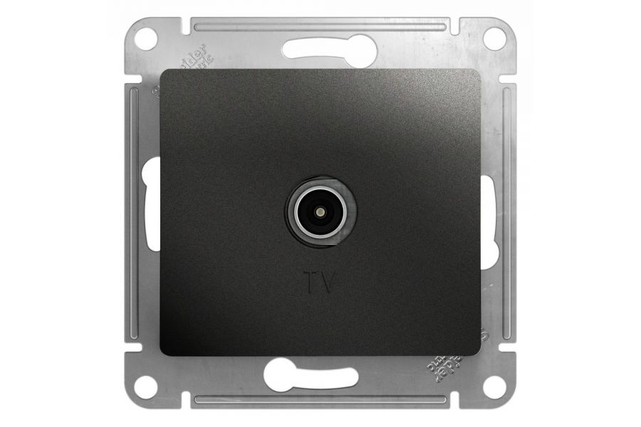 Розетка TV проходная 4DB Systeme Electric Glossa Антрацит GSL000792