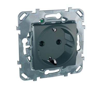 Розетка Schneider Electric Unica Top с/з со шторками MGU5.057.12ZD