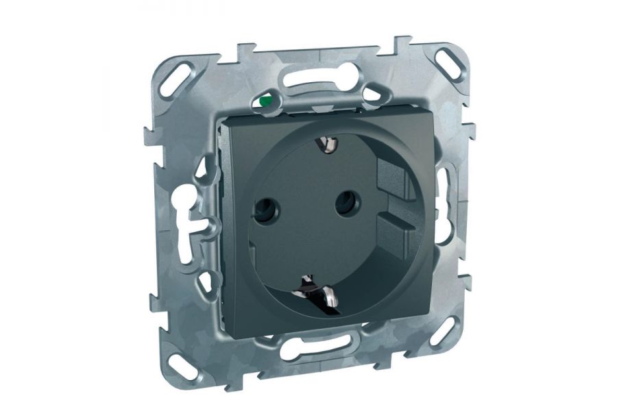 Розетка Schneider Electric Unica Top с/з со шторками MGU5.057.12ZD