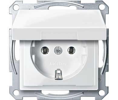 Розетка с крышкой Schneider Electric Merten MTN2311-0319