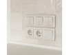 Выключатель двухклавишный проходной Werkel перламутровый рифленый W1122013 4690389160950