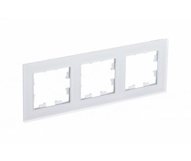 Рамка 3-ая Systeme Electric AtlasDesign Nature Матовое стекло белый ATN330103