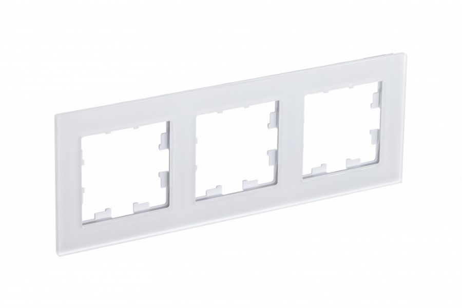 Рамка 3-ая Systeme Electric AtlasDesign Nature Матовое стекло белый ATN330103