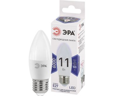 Лампа светодиодная Эра E27 11W 6000K LED B35-11W-860-E27 Б0032985