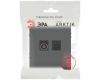 Розетка Эра Arktik 16-3110-06 комбинированная RJ45+TV графит Б0070499