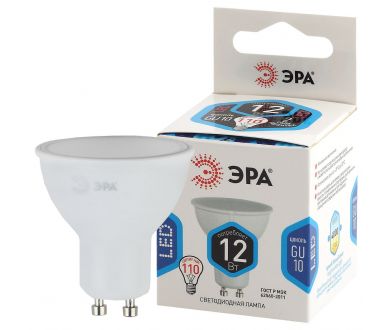 Лампа светодиодная Эра GU10 12W 4000K LED MR16-12W-840-GU10 Б0040890