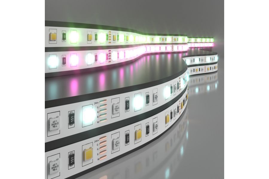 Светодиодная лента Elektrostandard 24V 14,4W 60Led 5050+5050 IP20 MIX RGB/холодный белый, 5м 4690389172274