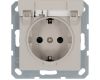 Розетка SHUKO с крышкой и защитными шторками 16A 250V 2P+T, цвет Тауп Jasmart G5505T