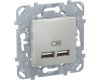 Розетка компьютерная USBx2 Schneider Electric Unica Top MGU5.418.30ZD