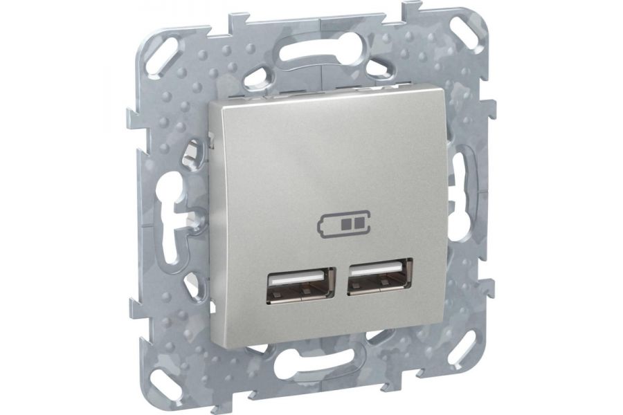 Розетка компьютерная USBx2 Schneider Electric Unica Top MGU5.418.30ZD