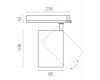 Трековый трехфазный светильник Quattro LED с управлением TRIAC Lightstar Alta Base A5337TRIAC
