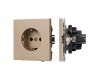 Механизм электрической розетки Arlight SCT-TENDO-MEU1-PL-GD (230V, 16A) 054081