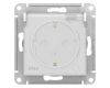 Розетка 2К+З Schneider Electric Atlas Design 16A 250V со шторками и крышкой белая ATN440146