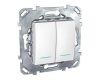 Выключатель двухклавишный с подсветкой Schneider Electric Unica MGU5.0101.18NZD