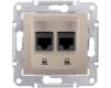 Розетка компьютерная 2хRJ45 Schneider Electric Sedna UTP SDN4800168