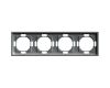 Рамка 4-местная Stekker Эмили PFR00-5004-09 антрацит soft touch 49939