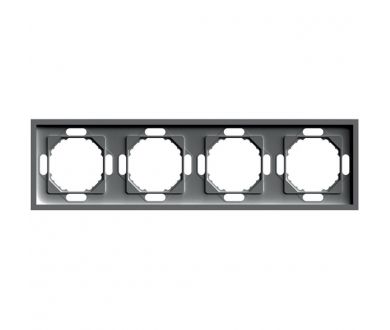 Рамка 4-местная Stekker Эмили PFR00-5004-09 антрацит soft touch 49939