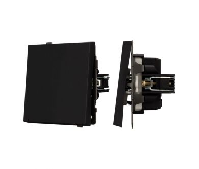 Механизм выключателя одноклавишный перекрёстный Arlight SWT-TENDO-MKX1-SFPL-BK (230V, 10A) 054571