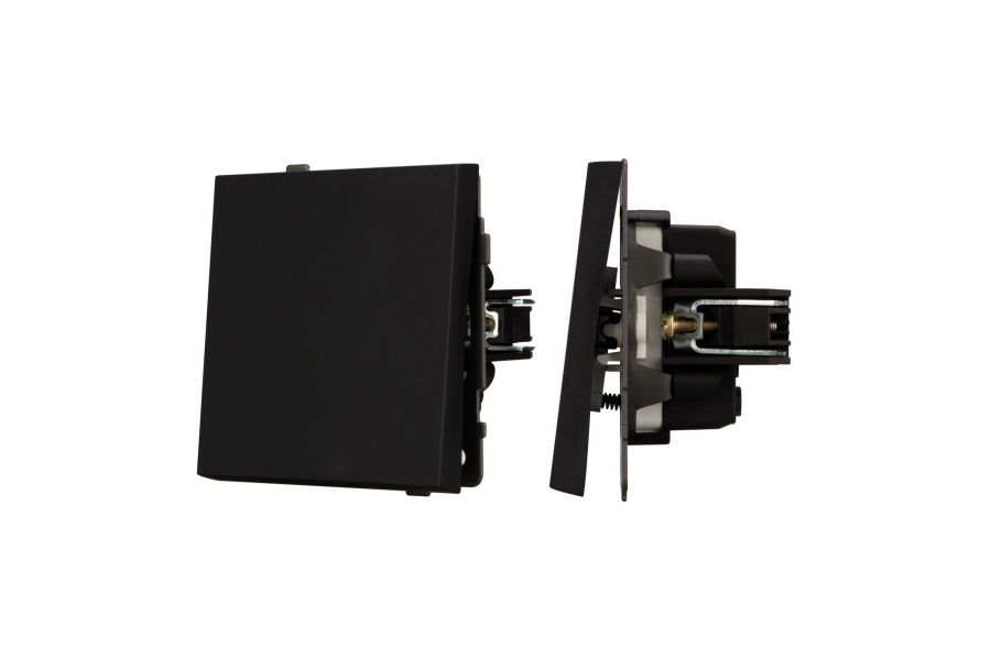 Механизм выключателя одноклавишный перекрёстный Arlight SWT-TENDO-MKX1-SFPL-BK (230V, 10A) 054571