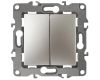 Выключатель двухклавишный ЭРА 12 10AX 250V 12-1004-04 Б0014654