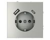 Розетка с USB, A+C Voltum S70 VLS040505 (сталь)