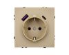 Механизм розетки с USB зарядкой Arlight SCT-NOBE-MUAC-SFPL-GD (230V, 16A) 054286