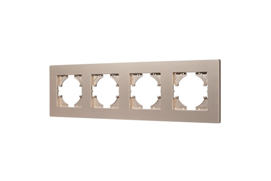 Рамка на 4 поста пластиковая Arlight FRM-PERIO-PL-4-GD 049761