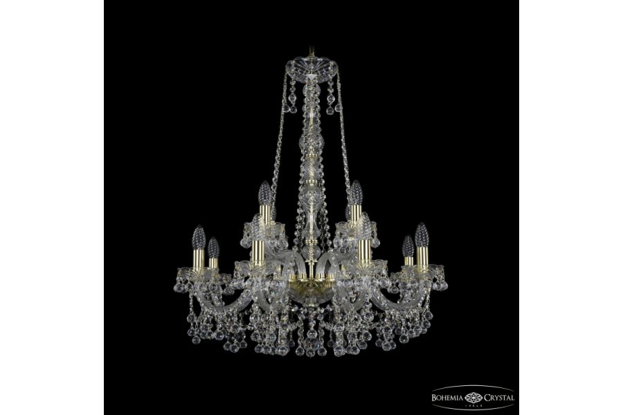 Подвесная люстра Bohemia Ivele Crystal 1409/8+4/240/h-77 G