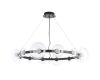 Подвесная люстра Crystal Lux BOSQUE SP12 BLACK/TRANSPARENT