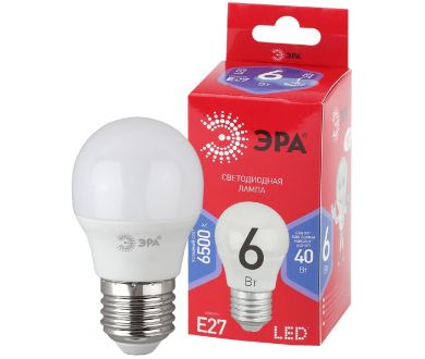 Лампа светодиодная Эра E27 6W 6500K LED P45-6W-865-E27 R Б0045357