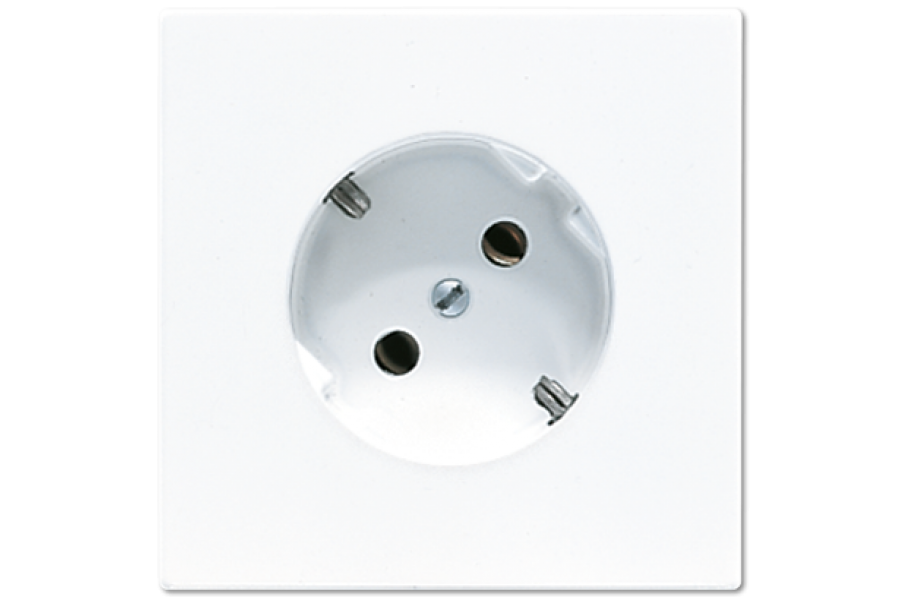 Розетка штепсельная Schuko Jung LS520-45WW