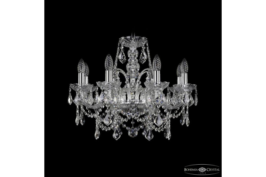 Подвесная люстра Bohemia Ivele Crystal 1411/8/195 Ni Leafs