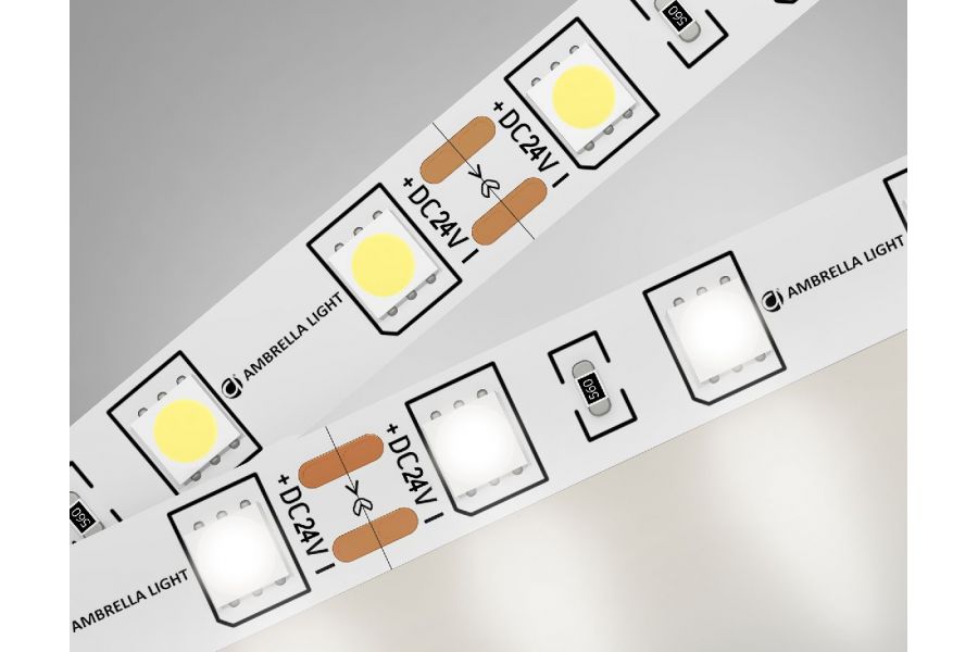 Светодиодная лента Ambrella Light Illumination 24В 5050 14,4Вт/м 3000K 5м IP20 GS4002