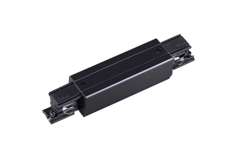 Коннектор прямой Novotech track black 3phase 135051