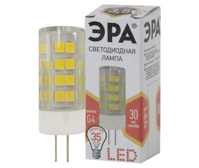 Лампа светодиодная Эра G4 3,5W 2700K LED JC-3,5W-220V-CER-827-G4 Б0027855