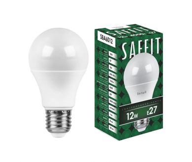 Лампа светодиодная Saffit SBA6012 шар E27 12W 4000K 55008
