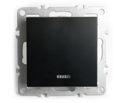 Выключатель 1-клавишный c индикатором Stekker Эрна PSW10-9101-03 49146