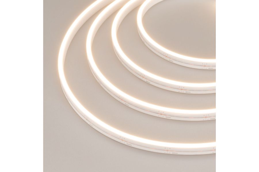 Лента герметичная Arlight MOONLIGHT-SIDE-A120-06x12mm 24V Warm3000 (9.6 W/m, IP65, 5m, wire x2) 041035