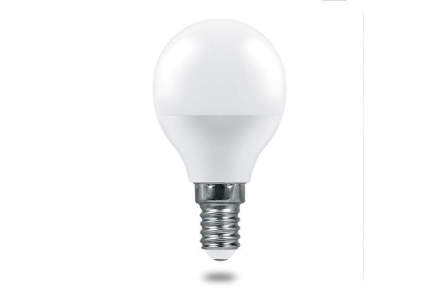 Лампа светодиодная Feron E14 9W 2700K шар матовый LB-1409 38077