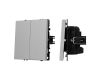 Механизм выключателя двухклавишный перекрёстный Arlight SWT-NOBE-MKX2-SFPL-IS (230V, 10A) (Никель) 061794