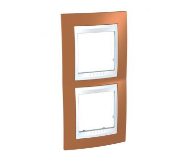 Рамка 2-постовая вертикальная Schneider Electric Unica Хамелеон MGU6.004V.869
